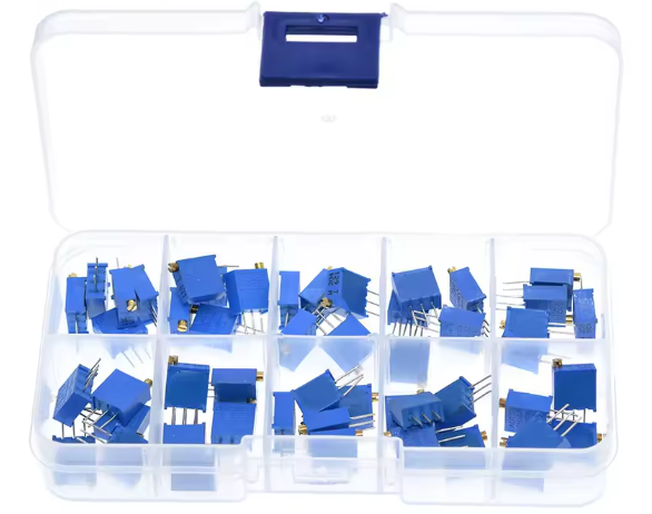 3296W Multiturn Trimmer Potentiometer Kit – Visokoprecizni promenljivi otpornici (500R–1MΩ)