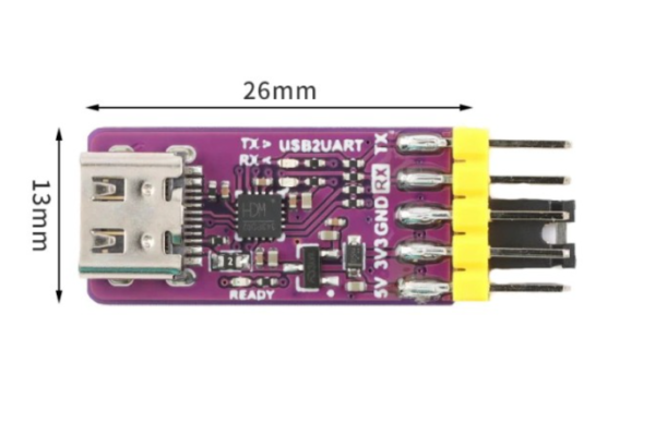 CH343P USB to Serial Port 5V, 3.3V USB-C