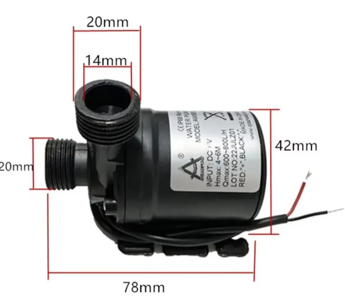 Pumpa za vodu 12V 800L/h cirkulaciona 1 Pumpa za vodu 12V 800L/h cirkulaciona