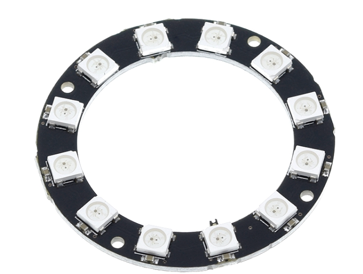 WS2812 RGB LED prsten 12 dioda - NeoPixel 1 WS2812 RGB LED prsten 12 dioda - NeoPixel