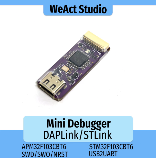 WeAct Mini Debugger (DAPLink / ST-Link V2.1) 1 WeAct Mini Debugger (DAPLink / ST-Link V2.1)