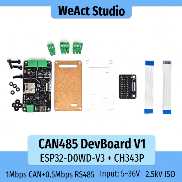WeAct CAN485 DevBoard (ESP32 CAN + RS485, FPC) 2 WeAct CAN485 DevBoard (ESP32 CAN + RS485, FPC) - Image 2