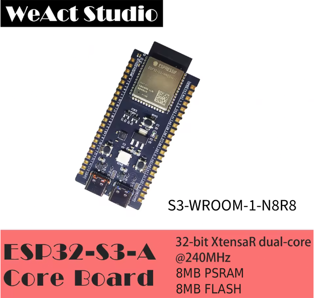 WeAct ESP32-S3-A Core Board (S3-WROOM-1-N8R8) 1 WeAct ESP32-S3-A Core Board (S3-WROOM-1-N8R8)